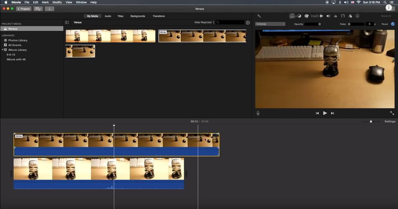 Importieren Sie Videodateien in iMovie