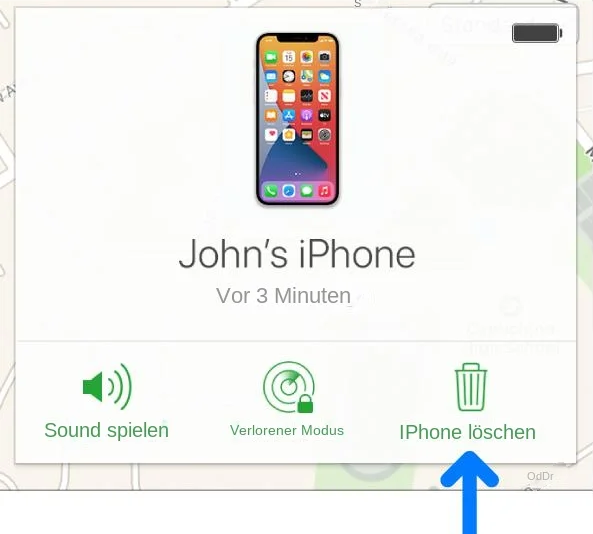 iPhone in iCloud löschen