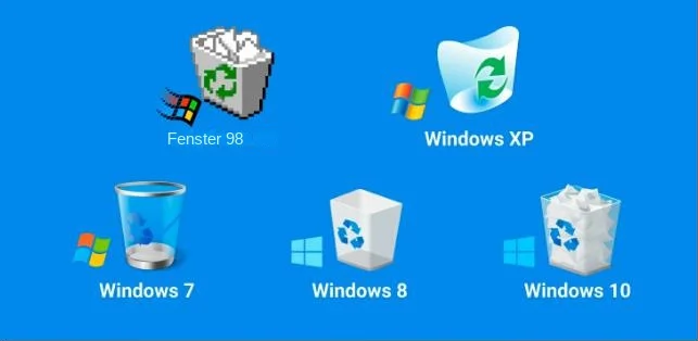 Versionen des Windows-Papierkorbs