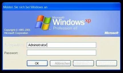 Methode 1: Verwenden Sie das versteckte Administratorkonto, um das Passwort unter Windows XP zu umgehen.