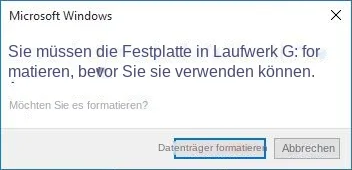 die Windows-Partition ist beschädigt