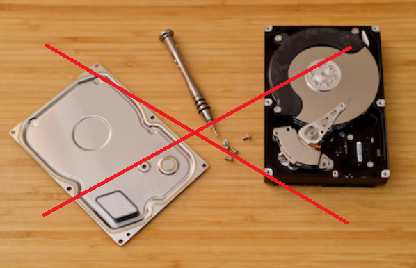 Öffnen Sie Ihre Festplatte nicht