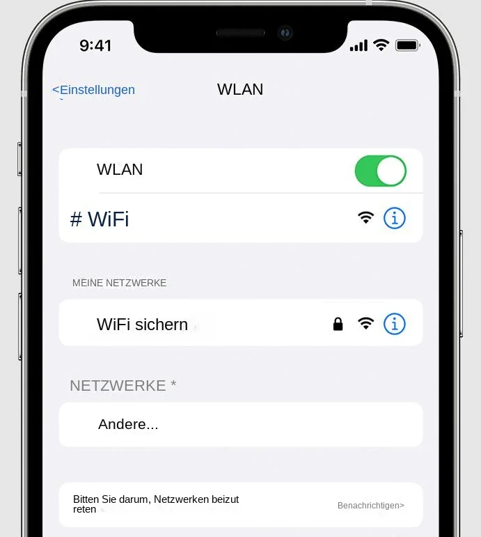 WI-FI Netzwerk auf dem iPhone