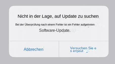 iOS-Update kann nicht heruntergeladen werden