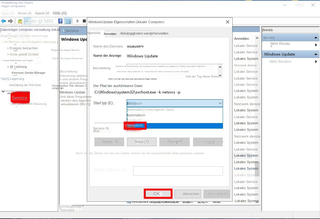Deaktivieren Sie Windows-Updates