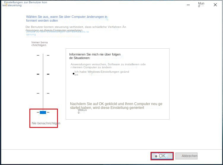WindowsEingabeaufforderung Objekte im Container nicht sichtbar