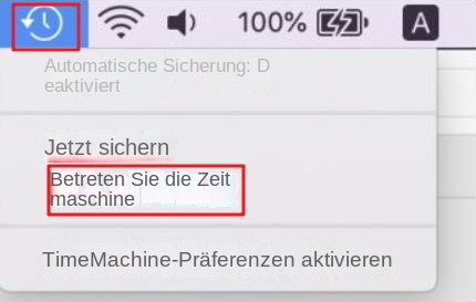 Mac-Zugriff auf Zeitmaschine