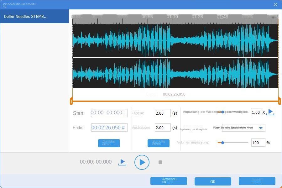 Audiogeschwindigkeit