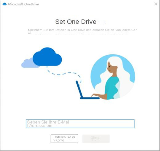 Melden Sie sich bei Ihrem persönlichen OneDrive-Konto an
