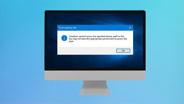 Windows kann nicht auf den angegebenen Gerätepfad oder die angegebene Datei zugreifen