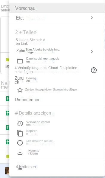 Google Drive Dateien verwalten
