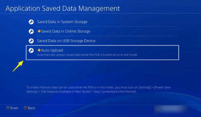 Schalten Sie den automatischen Upload auf PS4 ein