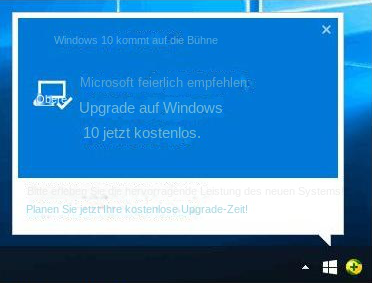 Windows 10-Upgrade-Eingabeaufforderungsfenster