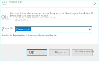 Führen Sie Powershell aus