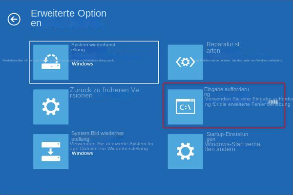 Win10-Wiederherstellungsumgebung