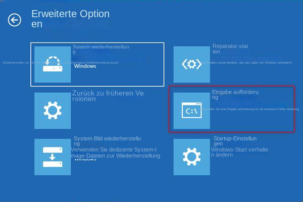 Win10-Wiederherstellungsumgebung