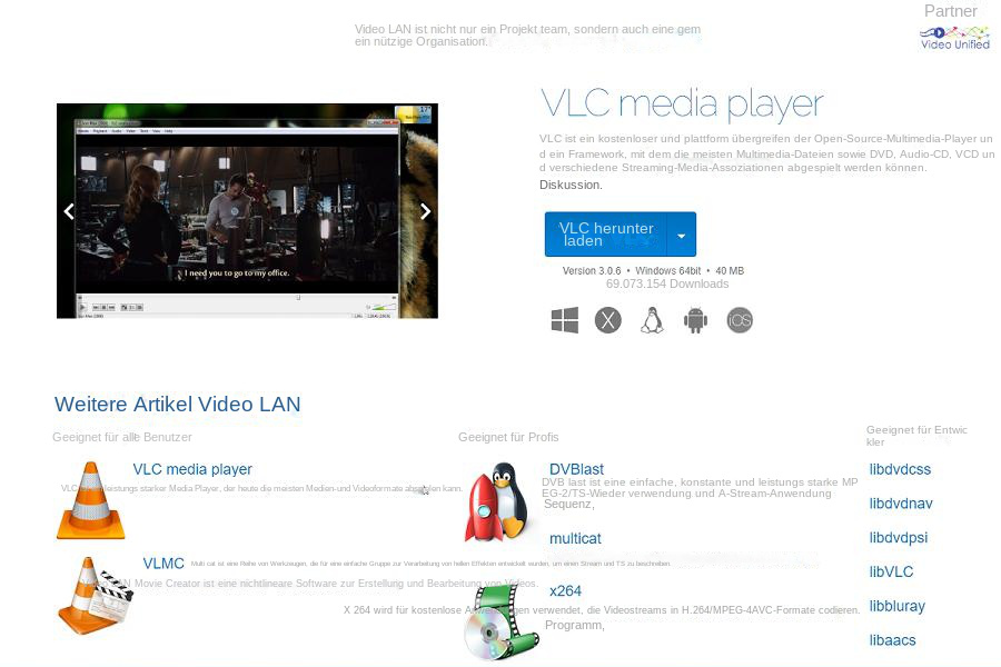 Video mit VLC schneiden