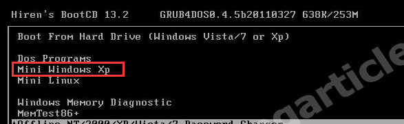 Wählen Sie Mini-Windows XP