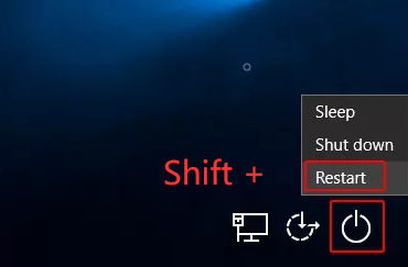 Umschalttaste Windows 10 neu starten