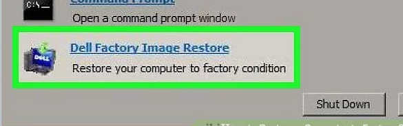 Dell Factory Image-Wiederherstellung