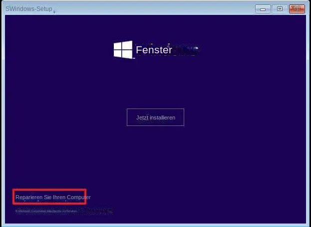 Windows 11-Installation Reparieren Sie Ihren Computer