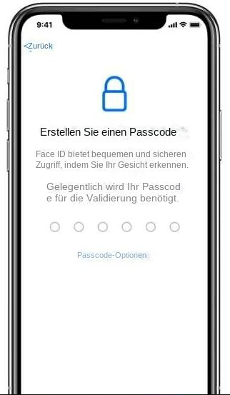 Passcode auf dem iPhone einstellen