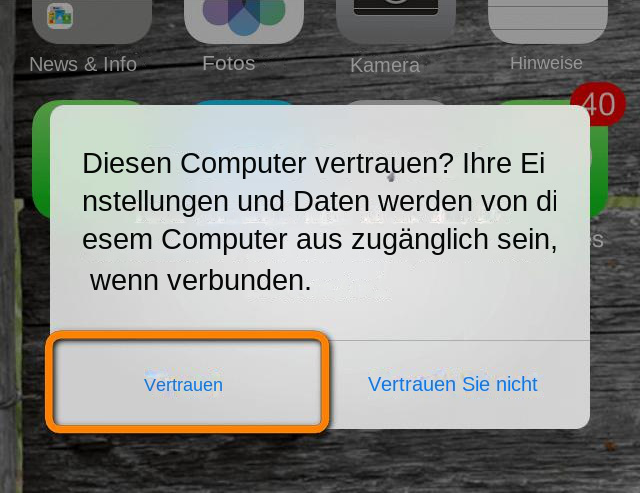 diesem Computer vertrauen