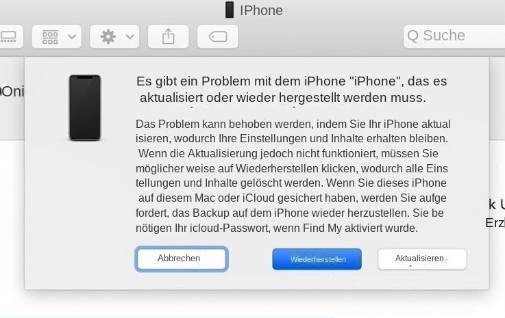 iPhone in iTunes wiederherstellen