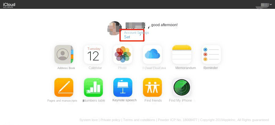iCloud offizielle Website 2