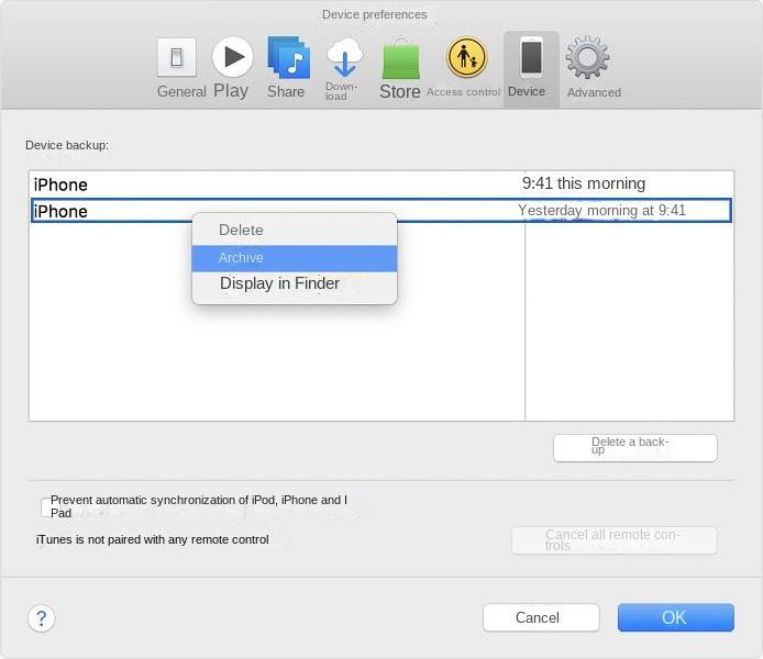Archiv-Backup