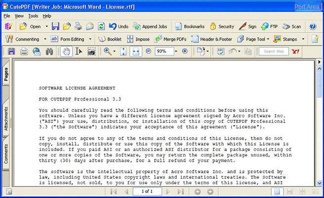 CutePDF-Software