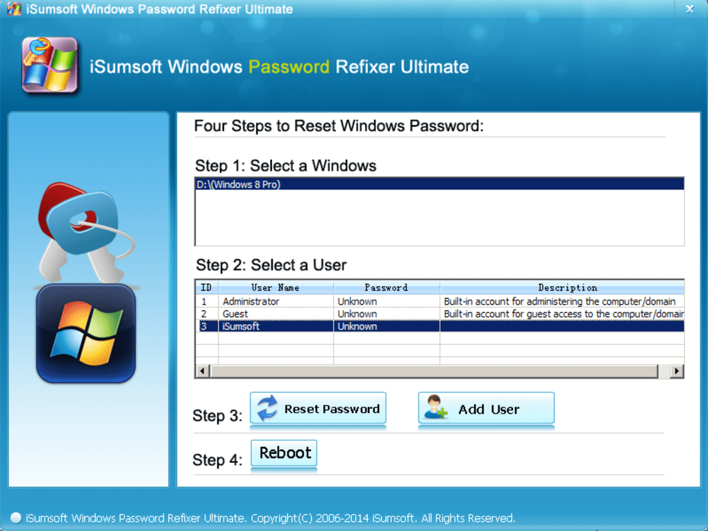 iSumsoft Windows Password Refixer (Windows) - Herunterladen