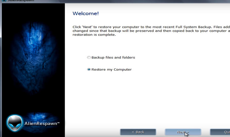 Meinen Computer wiederherstellen