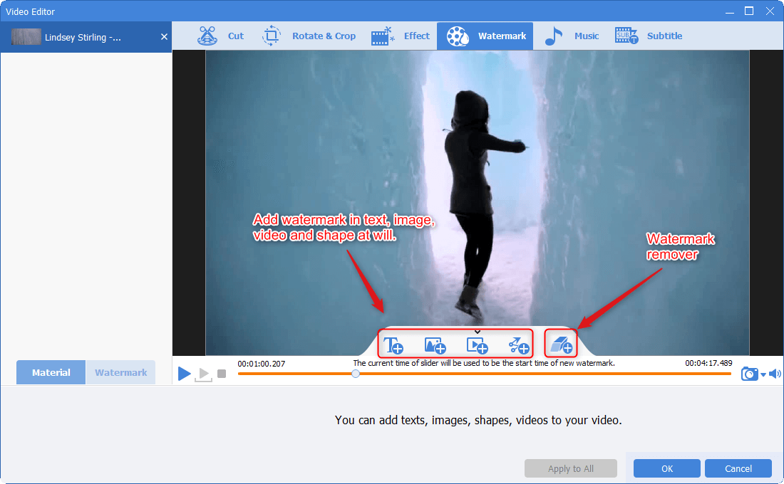 Wasserzeichen zu Videos hinzufügen und entfernen