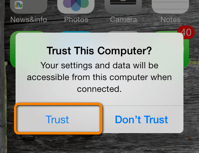 wie kann man dem pc vertrauen, wenn das iphone nicht mit itunes auf dem pc synchronisiert werden kann
