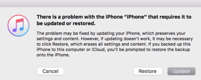 Wiederherstellen oder Aktualisieren des iPhones mit itunes Umgehen des iPhone-Passcodes iPhone-Fehler 4013