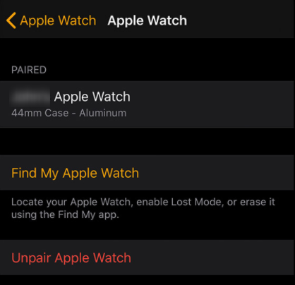 wie finde ich meine apple watch auf dem iphone