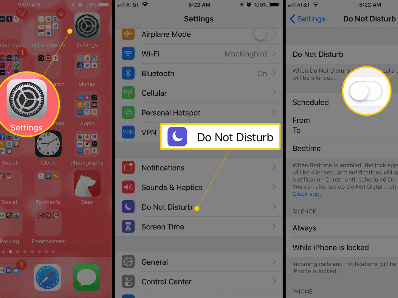 dnd-Modus auf dem iphone aktivieren