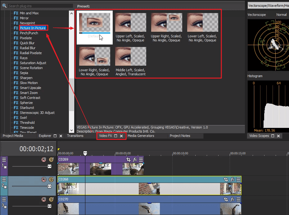 wie man mit sony vegas den videoschirm teilt