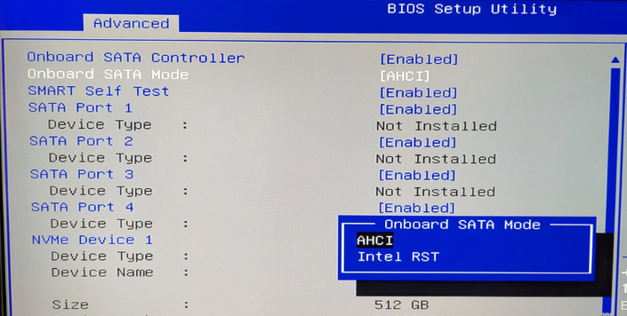 SATA-Controller-Modus