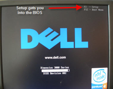 Dell-Laptop-Tastatur mit hervorgehobener oder eingekreister F12-Boot-Menü-Taste