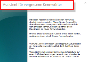 Kennwortrücksetzdatenträger für Windows 10