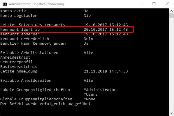 Lösung: Windows 10 Kennwort abgelaufen - Rene.E Laboratory