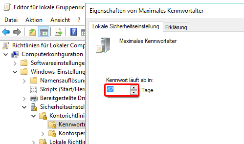 gpedit: maximale abgelaufene Tage