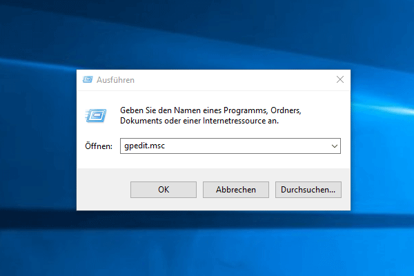 gpedit.msc ausführen