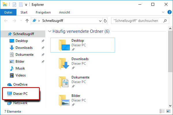 Windows Explorer_Dieser PC