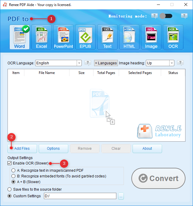 PDF-Datei in Renee PDF Aide hinzufügen