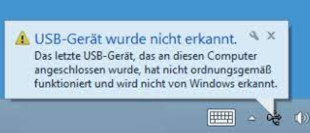 Unerkanntes USB-Gerät