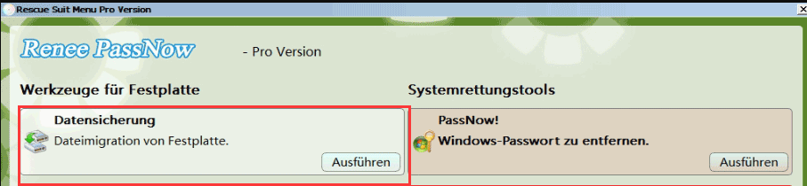 passnow Datensicherung