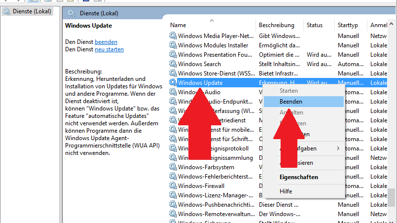 Windows 10 Update stoppen